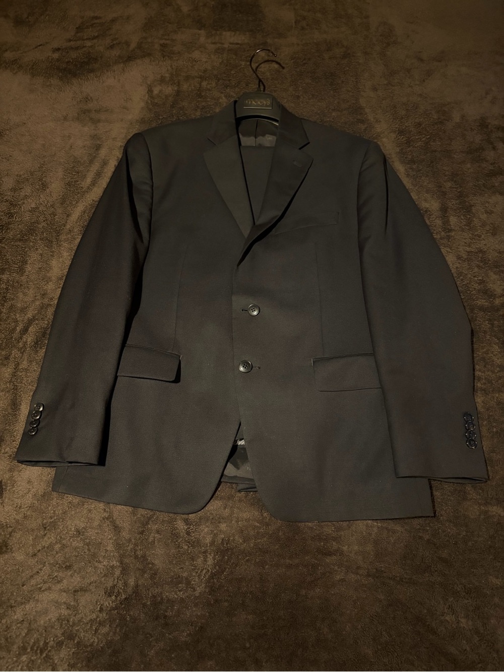 Michael Kors Jet Black Two-Piece Wool Suit